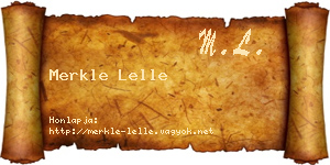 Merkle Lelle névjegykártya